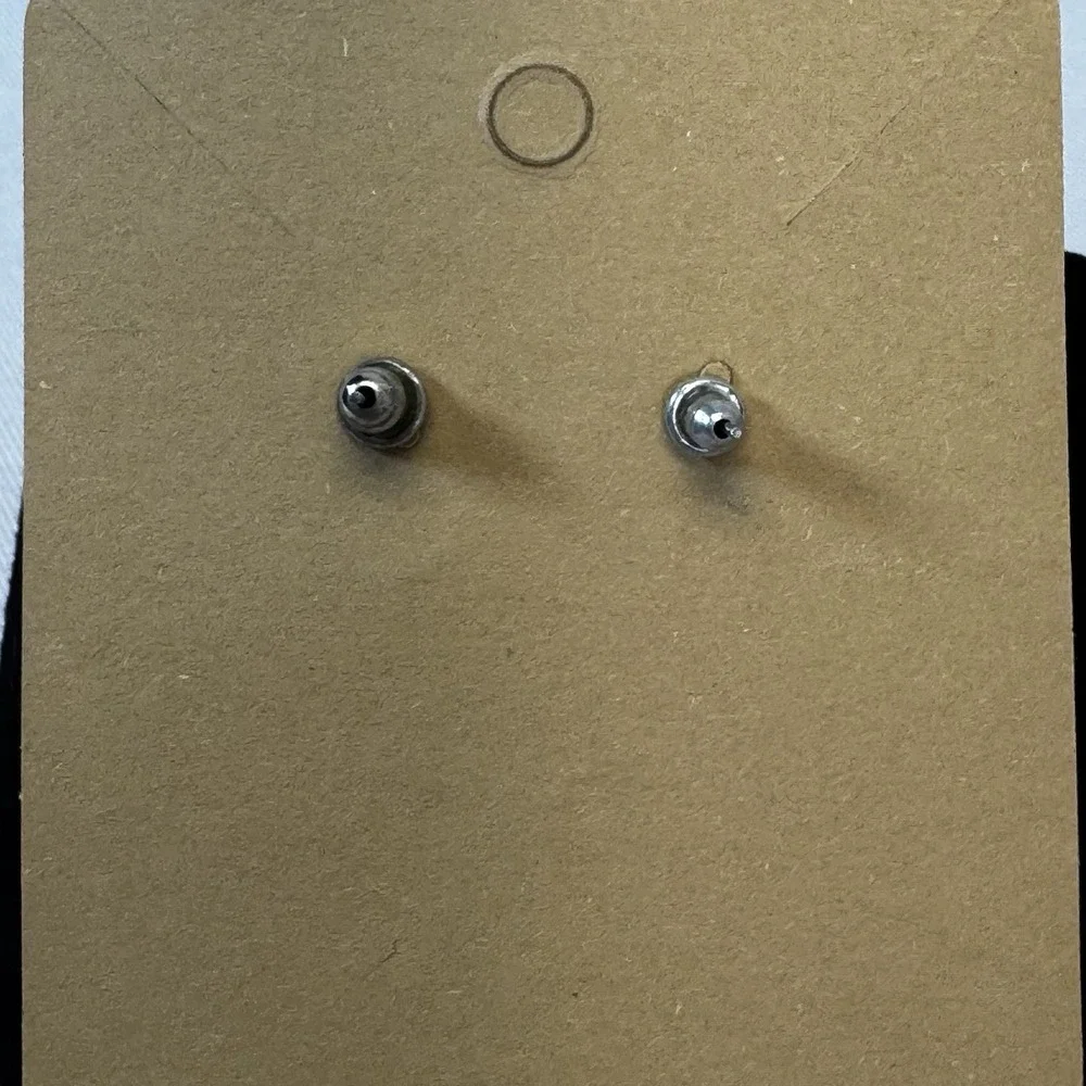 Brown/Bronze Heavy Tear‎ Drop Metal Stud Earrings